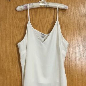 A New Day Elegant White Spaghetti Strap Top- NWT